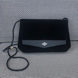 Black Velvet Purse with Jewel Embellishments
